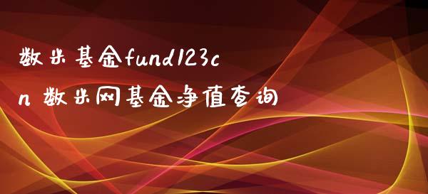 数米基金fund123cn 数米网基金净值查询