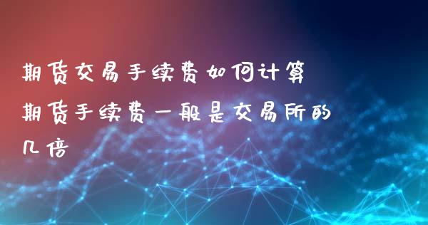 期货交易手续费如何计算 期货手续费一般是交易所的几倍