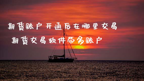 期货账户开通后在哪里交易 期货交易软件带多账户