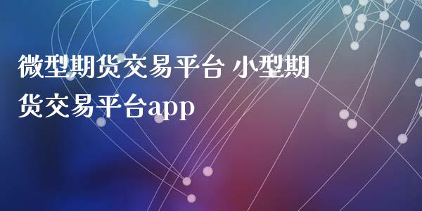 微型期货交易平台 小型期货交易平台app