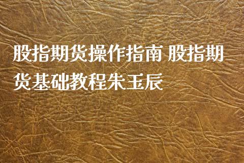 股指期货操作指南 股指期货基础教程朱玉辰
