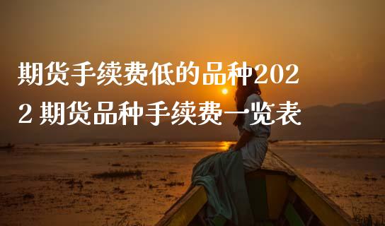 期货手续费低的品种2022 期货品种手续费一览表