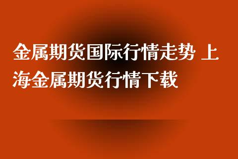 金属期货国际行情走势 上海金属期货行情下载