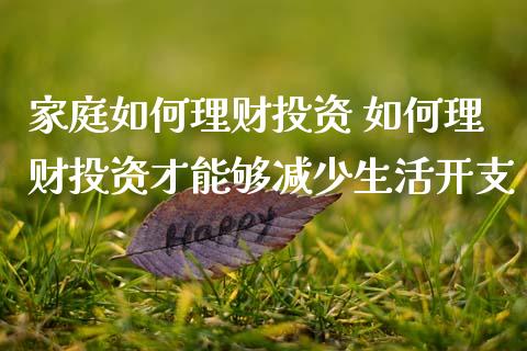 家庭如何理财投资 如何理财投资才能够减少生活开支