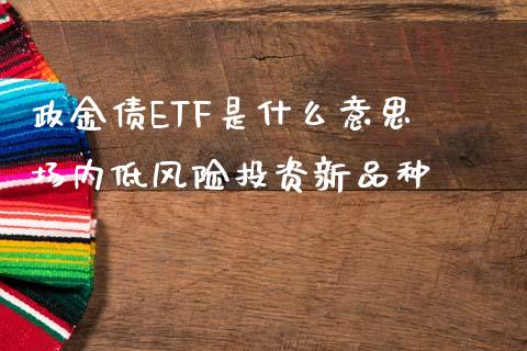 政金债ETF是什么意思 场内低风险投资新品种