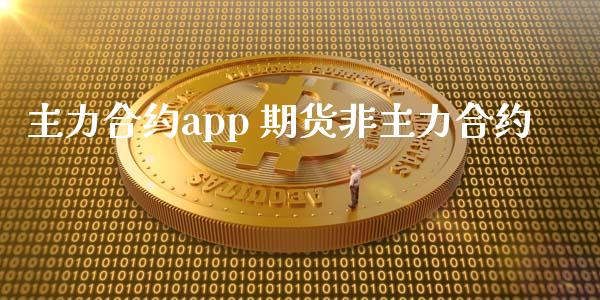 主力合约app 期货非主力合约