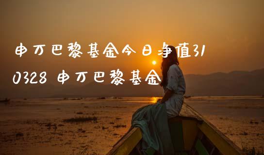 申万巴黎基金今日净值310328 申万巴黎基金