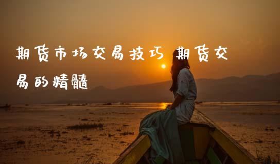期货市场交易技巧 期货交易的精髓