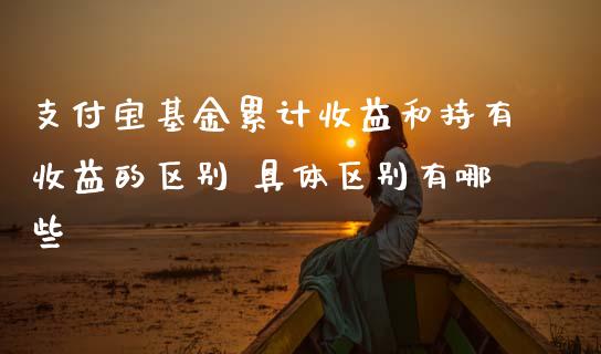 支付宝基金累计收益和持有收益的区别 具体区别有哪些