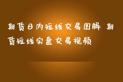 期货日内短线交易图解 期货短线实盘交易视频