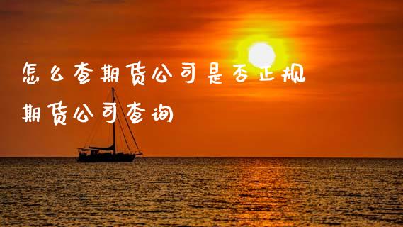 怎么查期货公司是否正规 期货公司查询