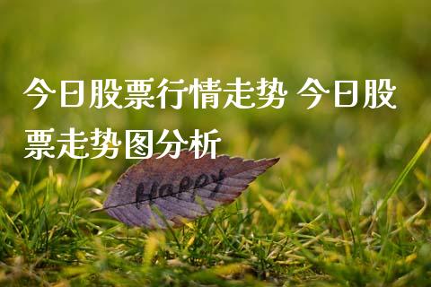 今日股票行情走势 今日股票走势图分析