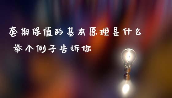 套期保值的基本原理是什么 举个例子告诉你