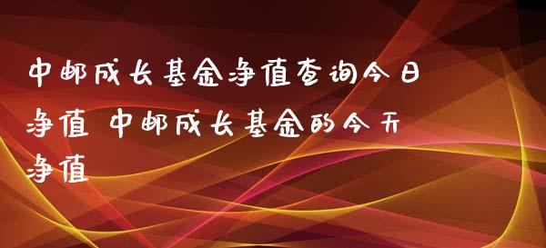 中邮成长基金净值查询今日净值 中邮成长基金的今天净值