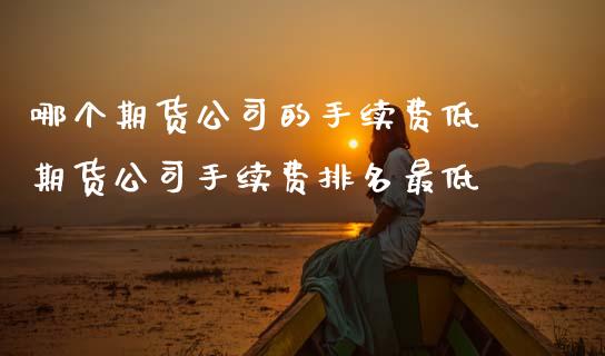 哪个期货公司的手续费低 期货公司手续费排名最低