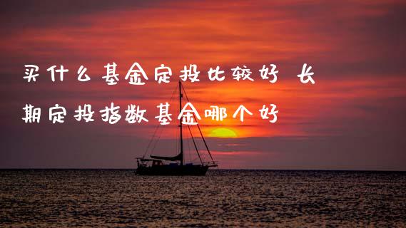 买什么基金定投比较好 长期定投指数基金哪个好