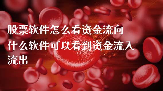 股票软件怎么看资金流向 什么软件可以看到资金流入流出