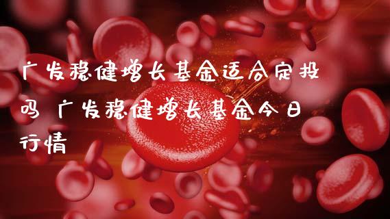 广发稳健增长基金适合定投吗 广发稳健增长基金今日行情