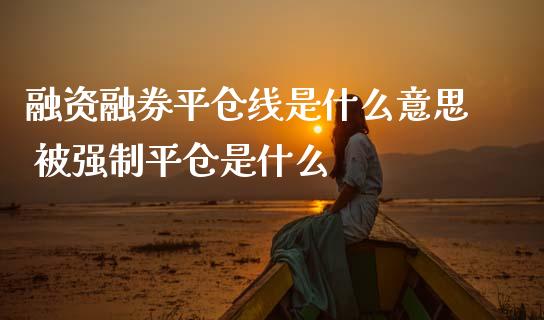 融资融券平仓线是什么意思 制平仓是什么