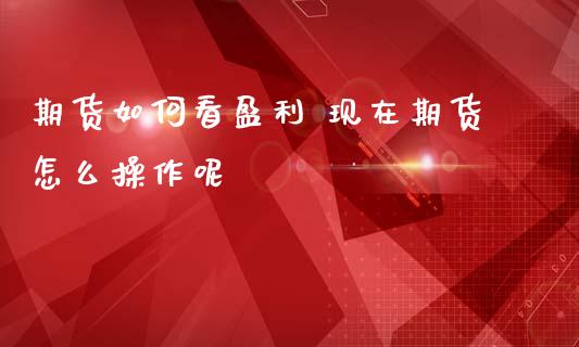 期货如何看盈利 现在期货怎么操作呢