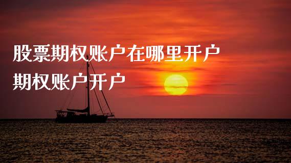 股票期权账户在哪里开户 期权账户开户