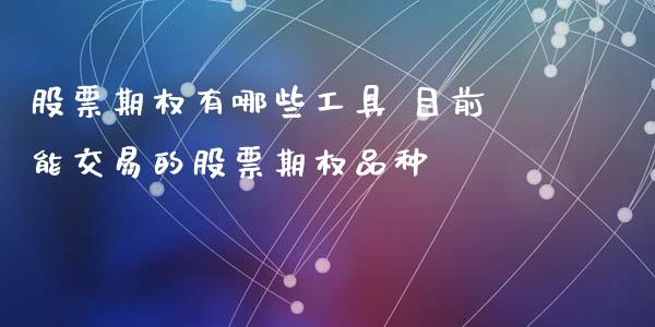 股票期权有哪些工具 目前能交易的股票期权品种