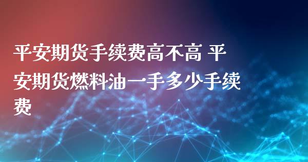 平安期货手续费高不高 平安期货燃料油一手多少手续费