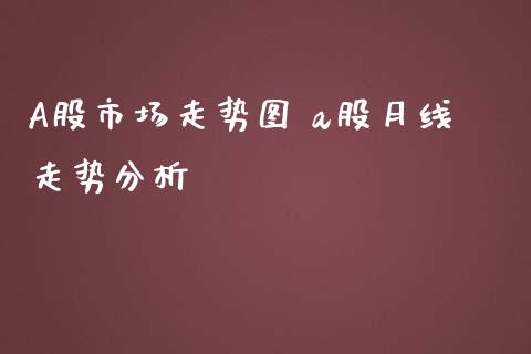 A股市场走势图 a股月线走势分析