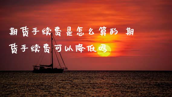 期货手续费是怎么算的 期货手续费可以降低吗