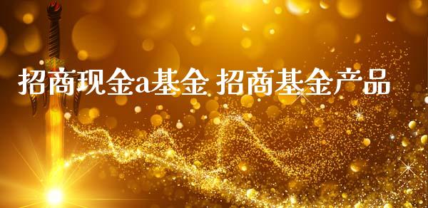招商现金a基金 招商基金产品