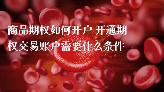 商品期权如何开户 开通期权交易账户需要什么条件