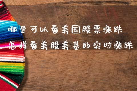 哪里可以看美国股票涨跌 怎样看美股美基的实时涨跌