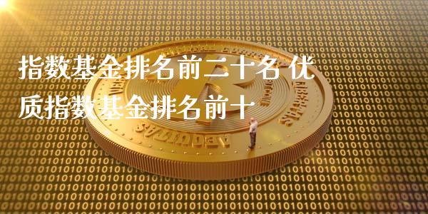 指数基金排名前二十名 优质指数基金排名前十