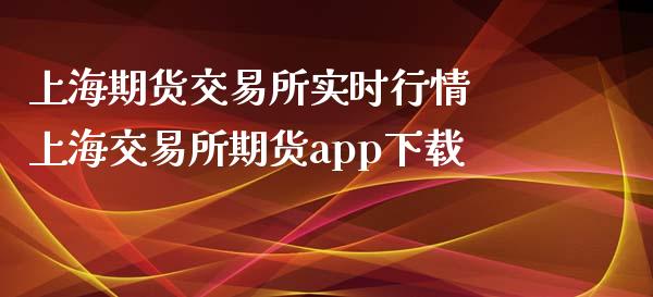 上海期货交易所实时行情 上海交易所期货app下载