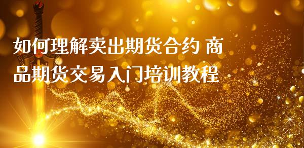 如何理解卖出期货合约 商品期货交易入门培训教程