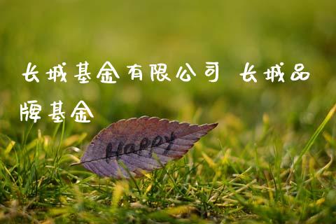 长城基金有限公司 长城品牌基金