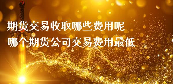 期货交易收取哪些费用呢 哪个期货公司交易费用最低