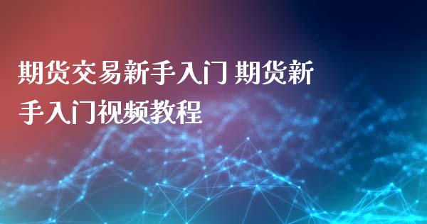 期货交易新手入门 期货新手入门视频教程