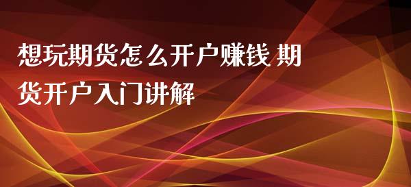 想玩期货怎么开户赚钱 期货开户入门讲解