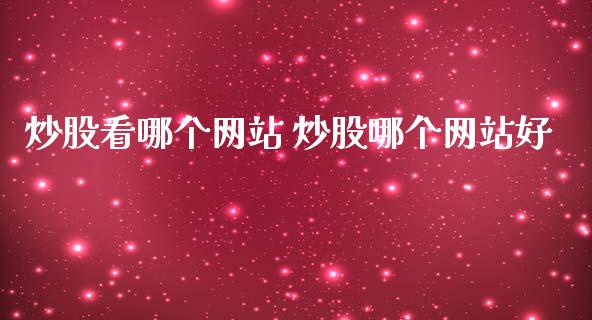 炒股看哪个网站 炒股哪个网站好