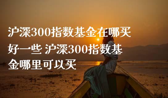沪深300指数基金在哪买好一些 沪深300指数基金哪里可以买