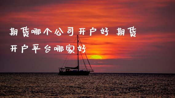 期货哪个公司开户好 期货开户平台哪家好