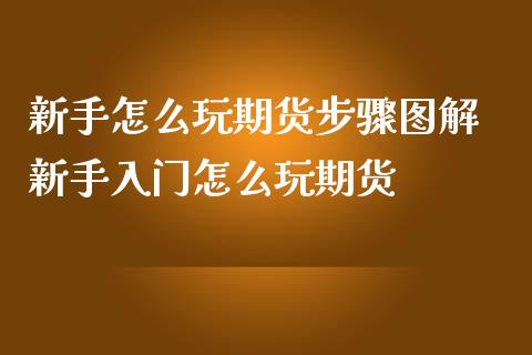 新手怎么玩期货步骤图解 新手入门怎么玩期货