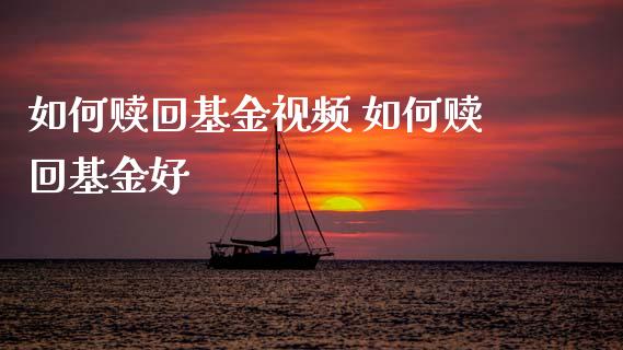 如何赎回基金视频 如何赎回基金好