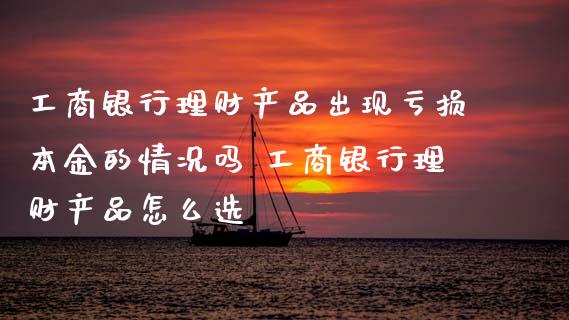工商银行理财产品出现亏损本金的情况吗 工商银行理财产品怎么选