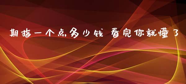 期指一个点多少钱 看完你就懂了