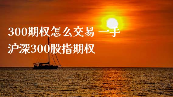 300期权怎么交易 一手沪深300股指期权