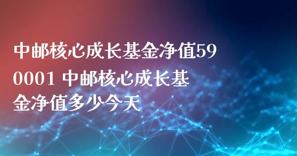中邮核心成长基金净值590001 中邮核心成长基金净值多少今天