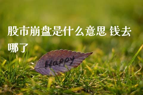 股市崩盘是什么意思 钱去哪了