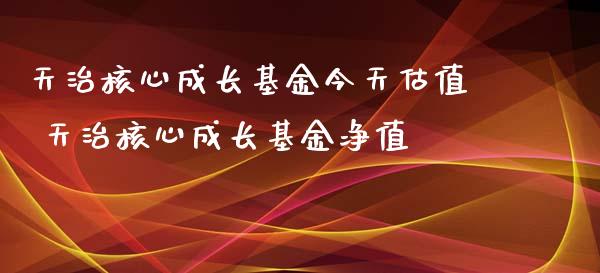 天治核心成长基金今天估值 天治核心成长基金净值